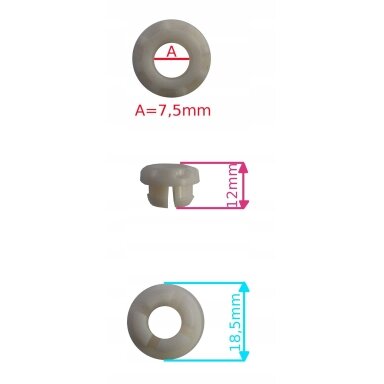 Įvorė vairo Stiga 7,5x12x18,5 mm Įvorė vairo Stiga 7,5x12x18,5 mm