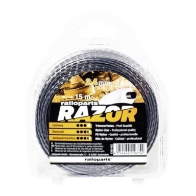 Pjovimo gija RazorNylonLine 2.4mm/15m 5-kamp.twist